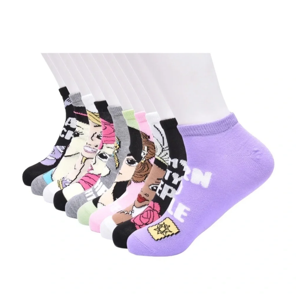 Disney Princess Womens' 10-Pack Low-Cut Socks